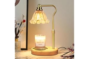 LEDLIGHTSWORLD Candle Warmer Lamp, Height Adjustable Electric Candle Heater with Timer Dimmer 2 Bulbs, Ideal for Scented Wax Candles, Christmas, Valentine’s, Housewarming, Mom Gifts