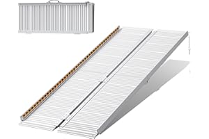 FACHNUO TOOL FACHNUO 183CM Rampe pour Fauteuil Roulant Pliable Rampe de Seuil, Capacité 362KG, Extra Large 74CM Antidérapante - Ramp Aluminium Portable pour Escaliers, Marches, Portes, Entrées