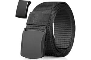 Boneke Cintura di Nylon, Cintura Tattica in Tela in Stile Militare da Uomo Cinturino, veloce attraverso il controllo di sicurezza dell'aeroporto, con plastica Fibbia, Fibbia Libera in Metallo.