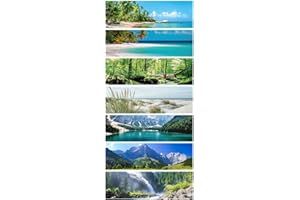 TIMR 7 aimants à motifs I Paysages I 10 x 3,6 cm I Aimants décoratifs pour calendriers, tableaux mémo, tableaux magnétiques et réfrigérateurs I tr_098