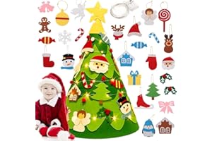 NEWUPZSI 3D Filz Weihnachtsbaum DIY Weihnachten Geschenke Groß 29pcs Verzierungen 75cm Filz Stoff DIY Wand Dekoration Weihnachtsspiel
