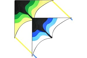 SYNCFUN Large Delta Kite Gradient For Kids and Adults,Easy To Fly Kids Kites Ages 4-8,Large Delta Beach Kite with 328 ft String & Flying Kite Toys for Outdoor Activities For Family & Beach Trip