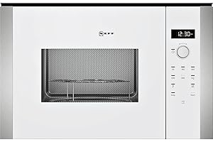 NEFF HLAWD53W0B N50 Microwave Oven with Automatic Programmes, Control Dial & One-Touch Buttons, Side-opening hinged door, White