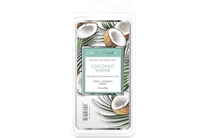 Colonial Candle Duftwachs für Dein Zuhause Coconut Water (77g) Der Sommerfrische Kokosnuss Duft für Deine Duftlampe Duftwachs-Melts mit je 4h Pro Block Sojawachsmischung 126429