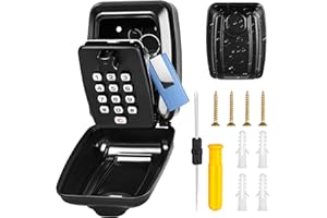 PAMEIL Schlüsseltresor mit Zahlencode, 12 Stellig Schlüsselsafe Aussen, Wasserdicht, Rostfrei und Ultrastabile, Große Schlüsselbox Zur Wandmontage, Ideal für Zuhause, Büro, Schule und Garage