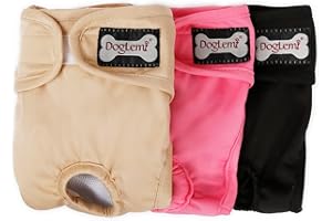 BePetMia Pañales Lavables para Perras, Pañales Reutilizables para Perras en Celo, Female Dog Diapers Sanitarios Altamente Absorbentes (3-Packs, XL: 44-66cm)
