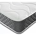 Jumpi Kingsize Mattress 5FT Hybrid Mattress - Memory Foam & Spring Mattress Breathable Skin Freindly Fabric - Medium Black Border Mattress 6 Inches Depth - Kingsize 150 x 200cm (5ft Kingsize)