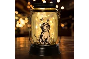MARCHIORI Solar Lantern Beagle, Beagle Lovers Gifts, Gifts for Mom, Grandma, Women and Everyone, Gardening Gifts Solar Outdoor Garden Lights,Fence Path Decor Lights, Loss Dog Gifts