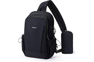 ECOHUB RFID Sling Crossbody Bags, Anti-Theft Cross Body Shoulder Travel Bag with Sturdy SBS Zippers, Water Resistant Hiking Casual Daypack for Women Men