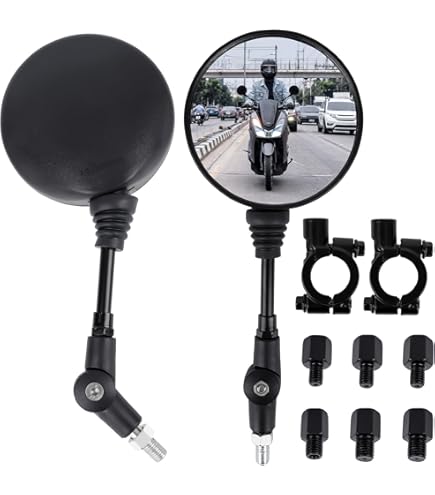 Coppia Specchietti Retrovisori Per Piaggio Liberty RST 125 2010 - Cromati FAR, Omologati Da Manubrio - Foto 9