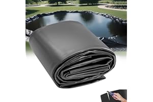 Ywanwj 8X10m HDPE Teichfolien Schwerlast, große Fischteichfolie, Teichplane Schwerlast Flexibel Gartenteiche Dichtungsfolie Teichmembran Folie Reißfest Baufolie Wassergarten und Wasserfall