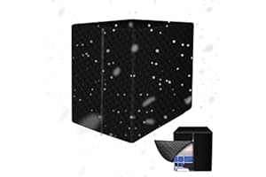 MaxEarn IBC Tank Schwarz-Abdeckung mit Baumwolle, Frostschutz Schutzhülle mit Reißverschluss, 1000L Frostsicher Wassertank Abdeckplane Wärmedämmung, IBC Tonnenfass Zubehör, IBC Container Cover