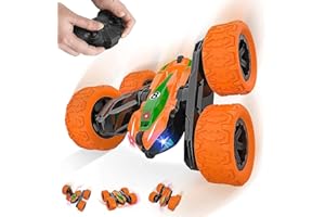 Allaugh Macchina Telecomandata, Rotazione a 360°con Luce LED 2.4GHz Veicoli Agricoli per Bambini 3 4 5 6 7 8 9 10 Anni RC Auto Giochi Interno All'Aperto Giardino Regalo Bambino Compleanno Giocattolo