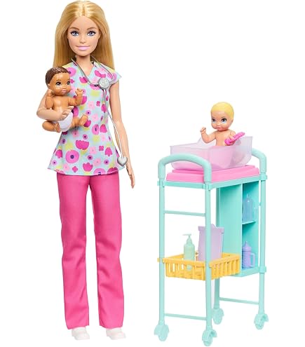 Barbie Famille Coffret Poupées Skipper & Stacie à La Ferme, Fermières avec 2 Poussins et Un Panier D'œuf, Jouet pour Enfant, GCK85 Barbie Famille Coffret Poupées Skipper & Stacie à La Ferme, Fermières avec 2 Poussins et Un Panier D'œuf, Jouet pour Enfant, GCK85