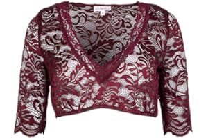 MARJO GRACEFUL Marjo Dirndlbluse Harisa-Lisa | Halbarm V-Ausschnitt | Damen Dirndl-Bluse aus Spitze