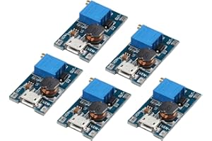 TECNOIOT 5pcs 2A Booster DC-DC Step-up 2/24V to 5/12/28V Micro USB MT3608 Replace XL6009