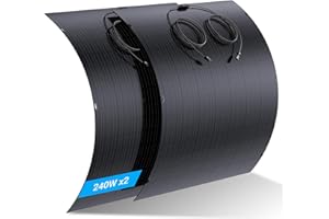 BLZLDD 480W Flexible Solarpanel, 2x 240W Solarmodul, IP67 Wasserdicht Photovoltaik, Solar Panel für Wohnmobil, Balkonkraftwerk, Camping, Boot