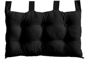 ED ENJOY HOME Zagłówek ścienny, 70 x 45 cm, czarny, do zawieszenia, pikowana poduszka, 100% bawełna, kolekcja Panama, Enjoy Home