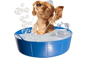 Red Gorilla BLUE Dog Bath, Dog Paddling Pool, Doggy Pool, Flexi Shallow 35 Litre TubTrug Pet