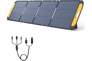 VTOMAN VS220 Panel solar portátil 220W 19V, eficiencia del 23% Panel solar plegable con certificación IP67 resistente al agua y adaptadores Anderson XT60 DC5521 y soportes ajustables
