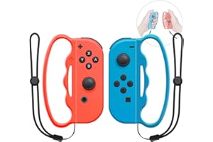 MENEEA Grip da Boxe Compatibile con Nintendo Switch Fitness Boxing Game, Fit Boxing Clasp Accessori Maniglia per Adulti e Bambini, 2 Confezioni (Rossa e Blu)