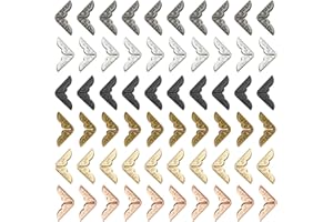 WADORN 240 Pezzo di Protezione Angolare per Libri in Metallo, 6 Colori Bordo di Protezione in Ferro Vintage Bordo di Scatola Triangolo Intagliato Decorativo Protettore per Album Fotografici