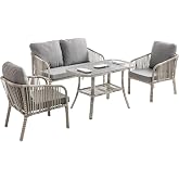 Rehome Capri Swing Artemis İkili Rattan Balkon Bah&ccedil;e Takımı | Beyaz