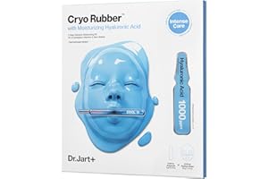 DR. JART+ Dr.Jart Dermask Cryo Rubber Facial Mask Pack (nawilżający kwas hialuronowy i kolagen ujędrniający) New Upgrade Ampoule + gumowa maska, zestaw 2 stepów (nawilżający kwas hialuronowy)