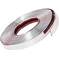 QWORK® Chrome Trim, Car Chrome Tape, Car Side Exterior Edge Protect Sticker DIY Exterior Decoration for Bumper Door Guard Protection, 1" x 40 Feet / 25mm x 12m
