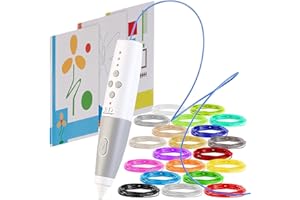 3D FREESCULPT FreeSculpt 3D Stift Vorlagen: 3D-Drucker-Stift, Akku, 20 Bunte PCL-Filamente, Niedrigtemperatur (Druckstift, Kinder, Kugelschreiber)