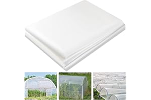 KAHEIGN 2 x 3m Polyethylenfolie Transparent Gewächshausfolie, Extra Dick Reißfest Gartenfolie aus Polyethylen, Klarsicht Folientunnel für Gartenarbeit Tomatenhaus Treibhaus Folie (250Mu / 1000G)