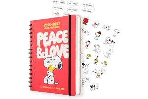 Grupo Erik A5 Academic Diary 2026-2027 Week to View - Snoopy Gifts for Dog Lovers