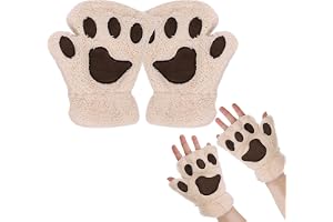 EQLEF Fingerlösa handskar, dam, katttassar, handskar, katttass, fina halvhandskar, varma vinterhandskar, klor, handskar, cosp
