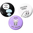 Quirky cool Attitude Badges with Funky Designs, Pack of 3, 58 mm, bag accesory and gifting by Aries Black