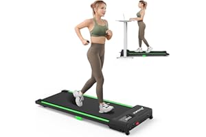 Tapis Roulant THERUN 2,5 HP Tapis de Course Extra Large Treadmill avec Télécommande Tapis Roulant avec Affichage LCD Walking Pad 6 km/h Compact pour Maison et Le Bureau