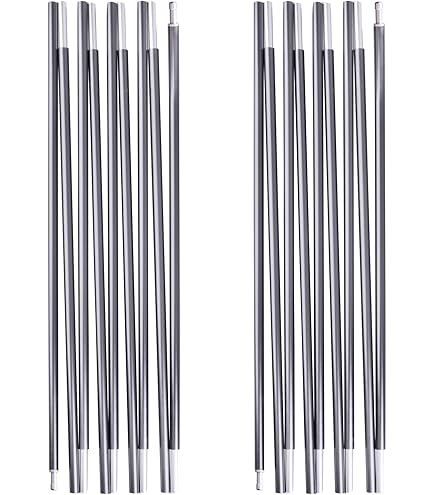 Segments De Poteaux De Tente En Aluminium, Noir 7001 T6 En