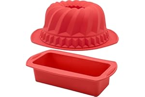 ‎ZOLLNER24 Zollner24 2er Set Antihaft Silikon Backformen, Gugelhupf -und Kastenform