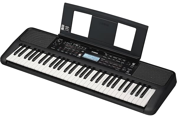 Yamaha PSR-E383 Clavier portable pour débutants, 650 voix d'instruments authentiques avec touches tactiles et une polyphonie de 48 notes
