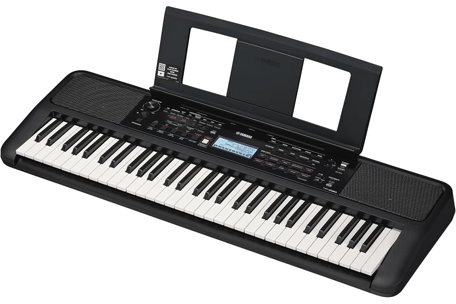 YAMAHA PSR-E383 Teclado portátil para principiantes, 650 voces de instrumentos auténticos y teclas sensibles a la pulsación c