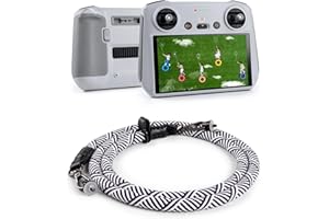 VOVMOEYA Correa DJI RC/RC 2/RC Pro Correa para controlador DJI Mavic 3/Air 2S/Air 3/Mini 3 Pro/Mini 4 Pro Correa de cordón para el cuello para accesorios de DJI control remoto - En Blanco Y Negro