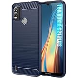 SCL Custodia per Nokia C21 Plus Custodia per Nokia C21 Plus [Blu] Effetto Fibra di Carbonio Gel Grip Cover Protezione Antigra