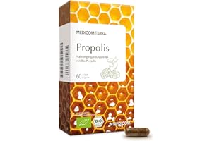 ‎MEDICOM Medicom – Propolis, Gereinigte Propolis Kapseln, Natürlicher Bienenharzkomplex für die Stärkung der Gesundheit, Vitamine, Spurenelemente, Ätherische Öle – 60 Kapseln