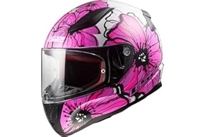 LS2, Casco Integral de Moto Rapid, Poppies, XS