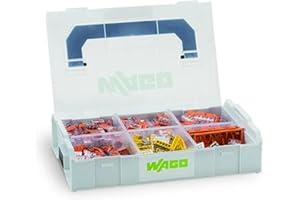 WAGO Zestaw zacisków połączeniowych 887-955 | 352-częściowy, z różnymi zaciskami połączeniowymi i adapterami mocującymi serii 221 i 2273 do wszystkich rodzajów przewodów, w praktycznym L-BOXX Mini