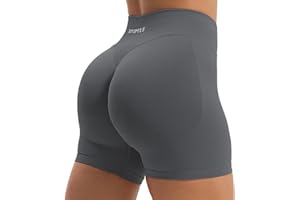 JOYSPELS Scrunch Butt Sport Gym Shorts Damen, V Förmige Bund Kurze Sporthose Damen Radlerhose High Waist Booty Shorts Po Push Up