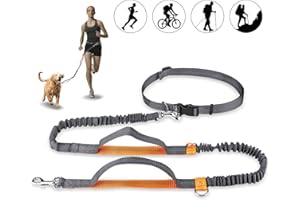 ACHORT Mystery Correa para Perros Manos Libres, Ajustables y Elásticas Correas para Correr con Costuras Reflectantes para Perros de hasta 110 kg