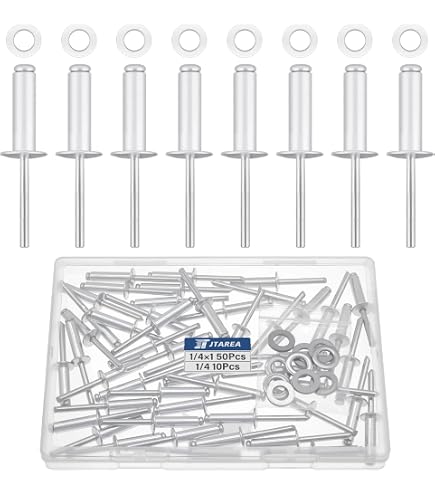 Dichtblindnieten 4,8X20 mm 25 Stück aus Edelstahl A2 (V2A) mit Flachkopf, Geschlossen Form B Popnieten DIN 7337 - ISO 16585