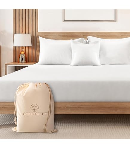 Egyptian Bedding Parure de lit en coton égyptien 1500 fils au pouce carré, pour très grand lit, rayures lavandes, 1500 fils au pouce carré