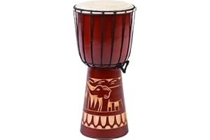 CIFFRE 40cm Grand Djembé Tambour Bongo Drum Eléphant Marron Commerce Equitable Top Sonorité