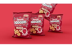 Jammie Dodgers Mini Multipack Raspberry Flavour, Christmas Snack Treat By Snackify | School Lunch box | Perfect Snack's for kids | Brithday gifts for kids 3-13 Years Boys & Girls ((20g x 24 bags))